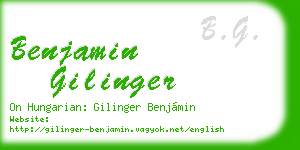 benjamin gilinger business card