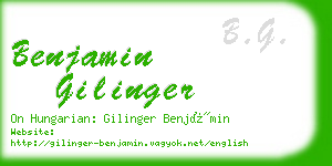 benjamin gilinger business card